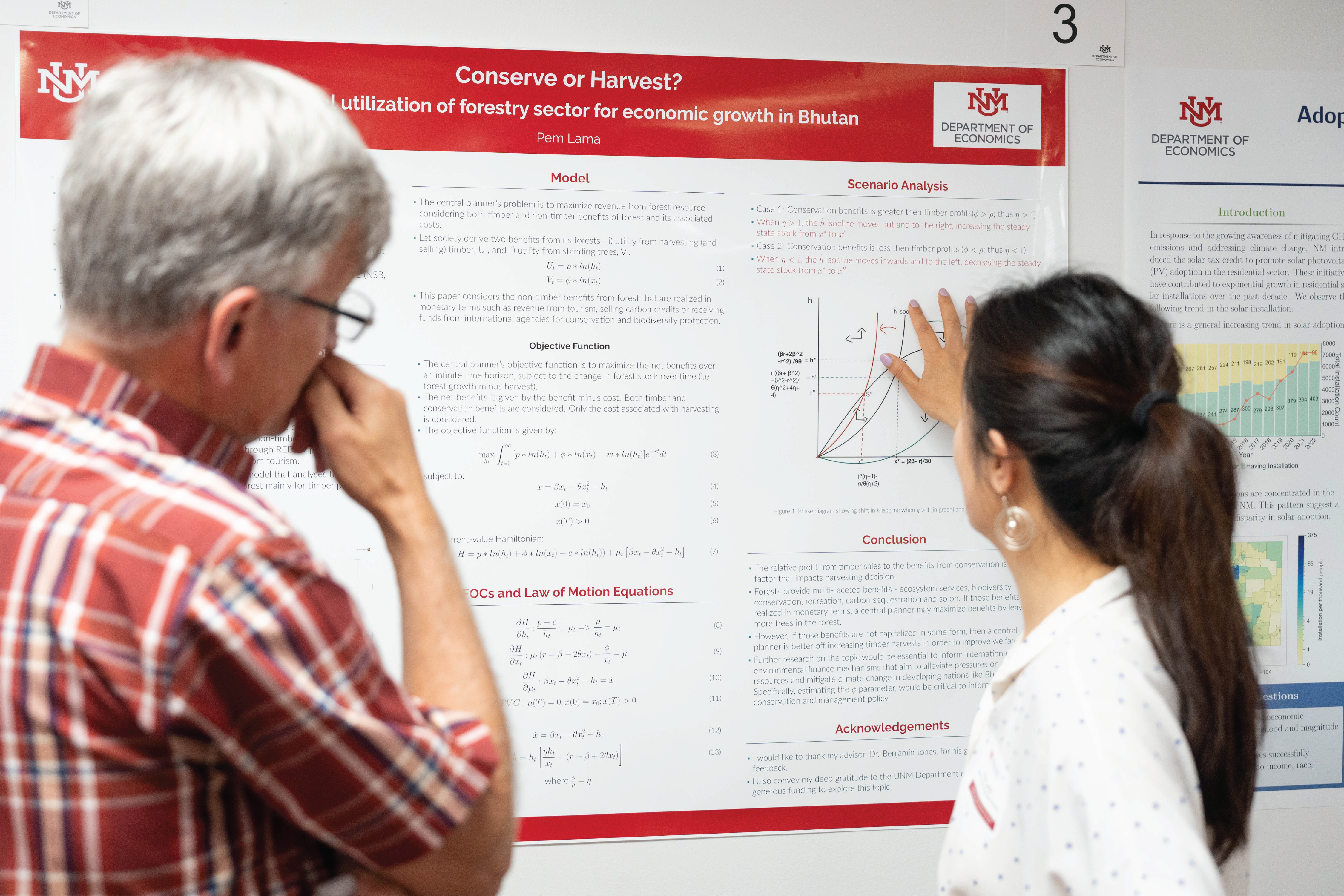 Pem Lama discussing her research poster