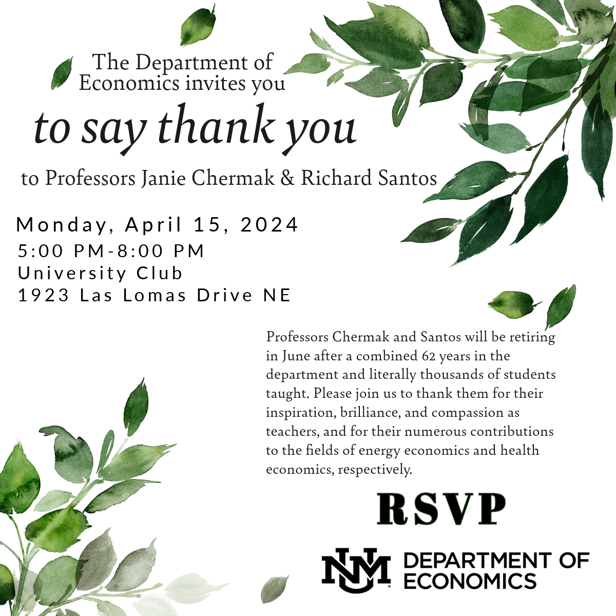 Department of Economics | The University of New Mexico